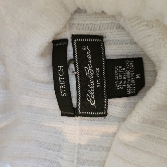 Cozy ivory Eddie Bauer Ribbed Sweater - Picture 3 of 3